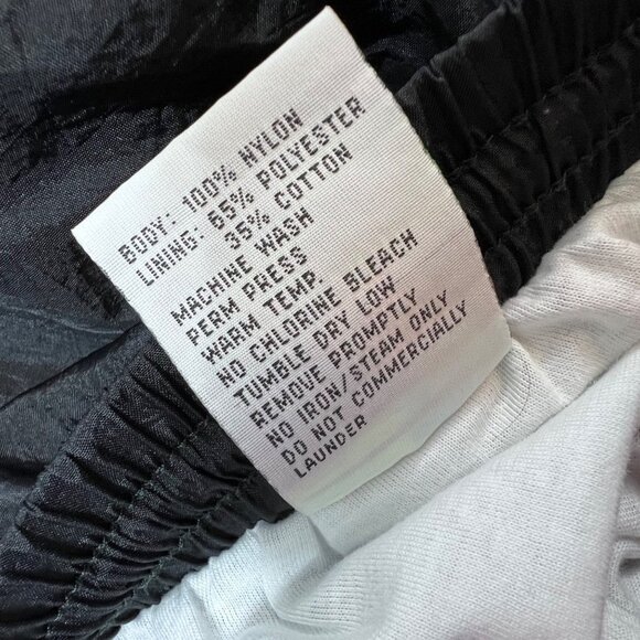 Vintage 80s Windbreaker Pants L Men Black Purple Lined Pockets Ankle Zip Warmup - Picture 6 of 6